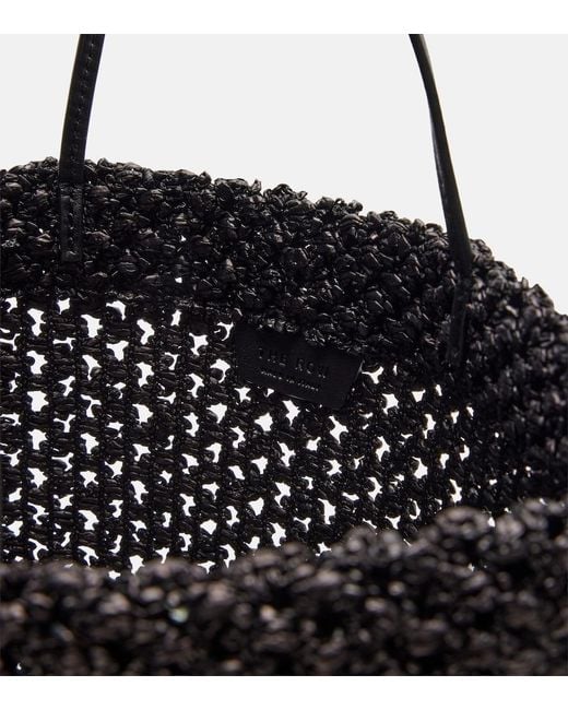 The Row Black Barn Small Raffia Tote Bag