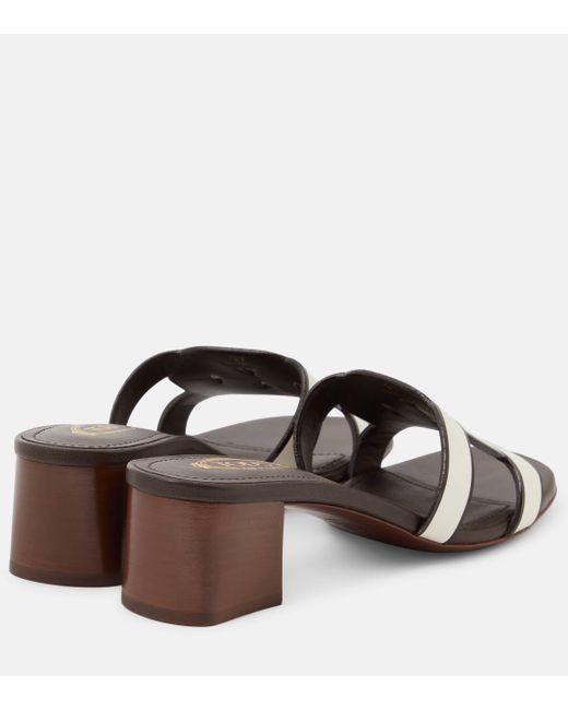 Tod's Brown Catena Leather Sandals