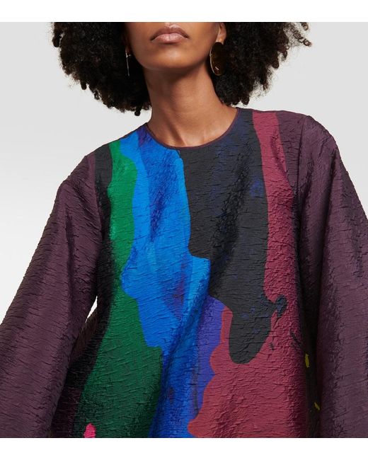 Roksanda Blue Printed Silk Blouse