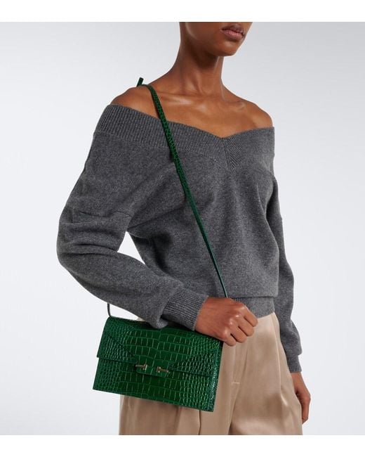 Tom Ford Green Aube Mini Leather Crossbody Bag