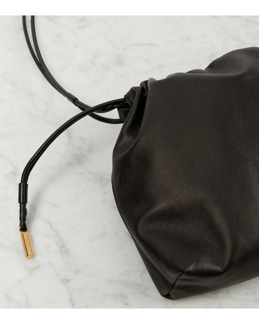 The Row Black Angy Leather Crossbody Bag