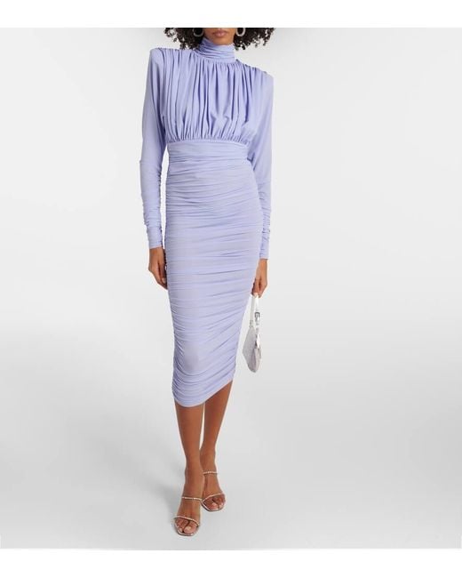 Alex Perry Blue Midikleid Aus Jersey