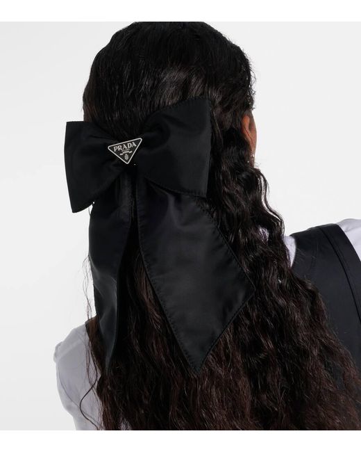 Prada Black Haarspange aus Re-Nylon