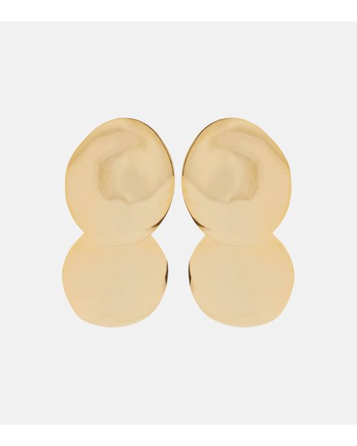 Jennifer Behr Natural Issey Double Disc 18kt Gold-plated Drop Earrings