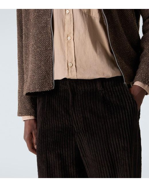 Our Legacy Black Borrowed Cotton Corduroy Chinos for men