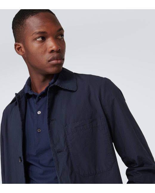Barena Blue Cedrone Cotton-blend Overshirt for men
