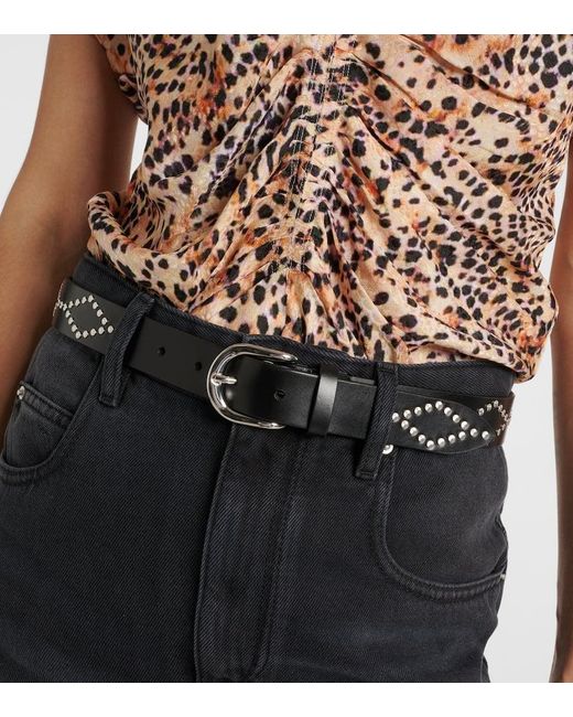 Isabel Marant Black Guertel Liliana Aus Leder