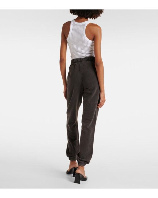 The Attico Gray Penny Logo Cotton Sweatpants