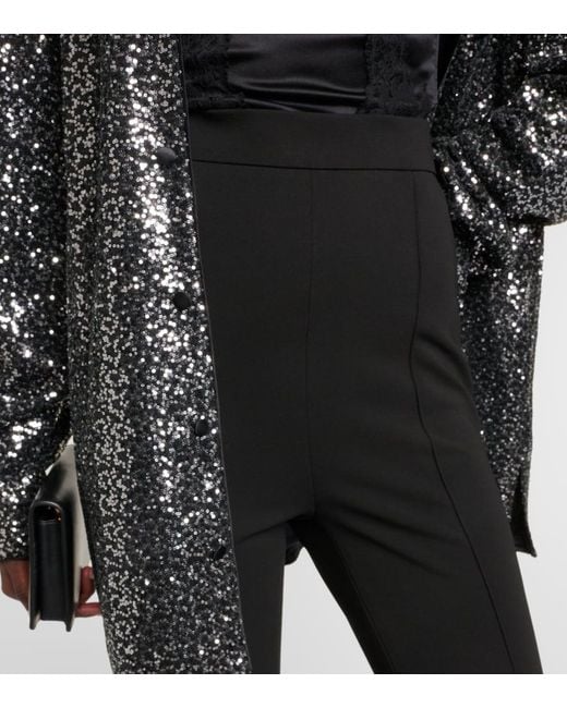 Dolce & Gabbana Black High-Rise Stirrup Leggings