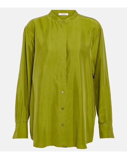 Dorothee Schumacher Green Heritage Ease Silk Blouse