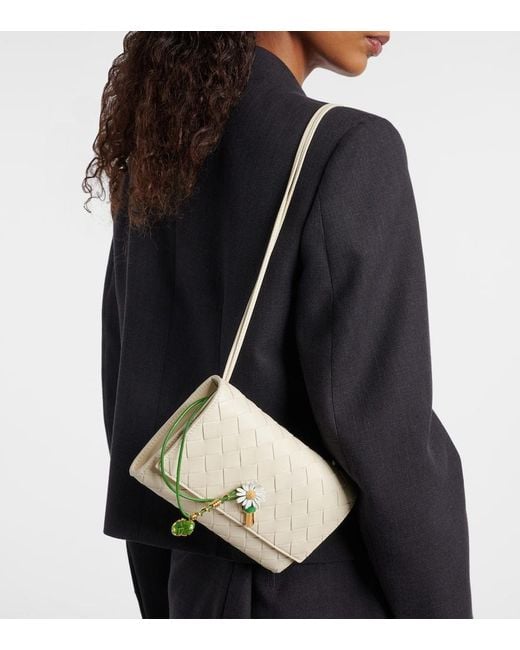 Bottega Veneta Natural Andiamo Daisy Leather Shoulder Bag