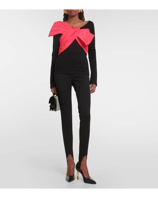 Top De Jersey Con Lazo Balmain de color Pink