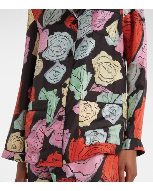 Marni Red Shirt With Floral Motif