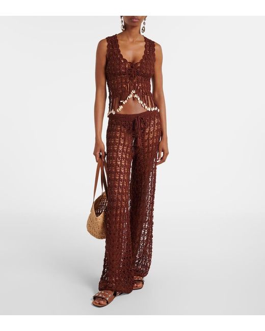 Top Cropped di Anna Kosturova in Brown