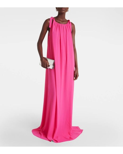 Vestido De Fiesta Con Capa Carolina Herrera de color Pink