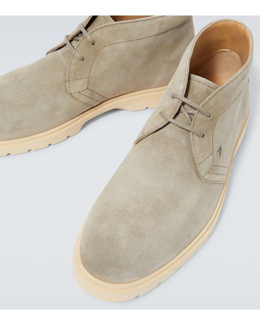 Tod's Natural Suede Desert Boots for men