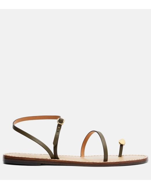 Amanu Green Marrakech Leather Sandals