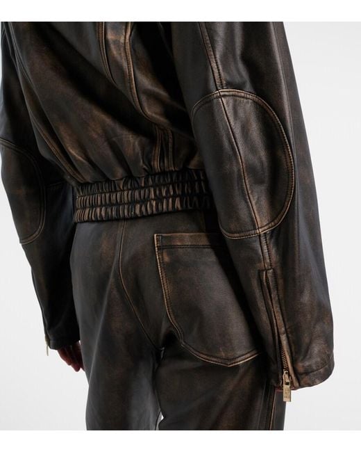 JACQUES WEI Black Leather Jacket