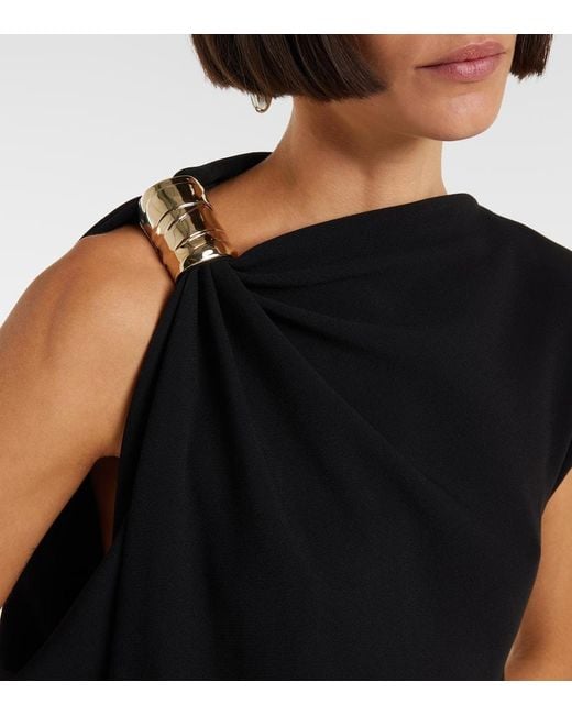 Proenza Schouler Black Midikleid Rue Aus Crepe