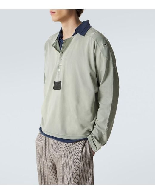 Kiko Kostadinov Green Sargo Cotton Henley Shirt for men