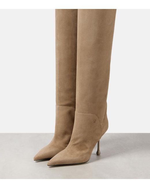 Jimmy Choo Brown Cycas Suede Over-The-Knee Boots