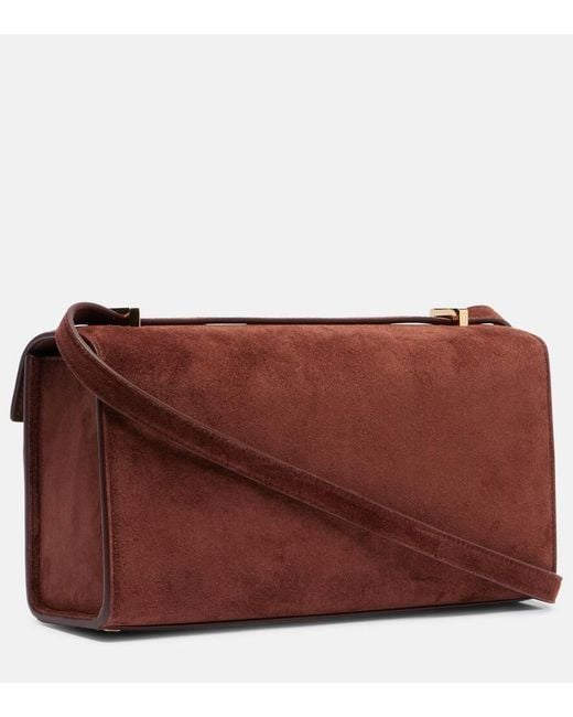 SAVETTE Red Schultertasche Symmetry 26 Aus Veloursleder