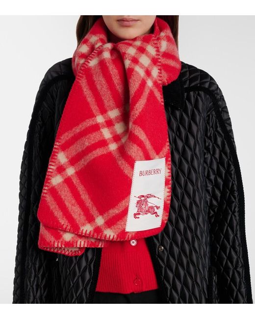 Sciarpa Check di Burberry in Red