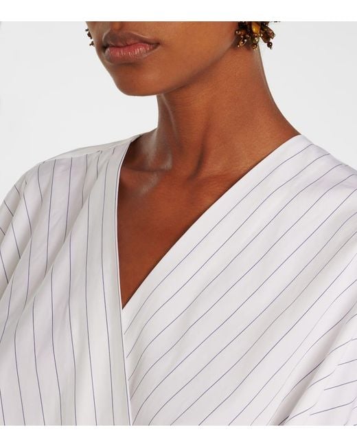 Dries Van Noten White Bluse Aus Baumwolle