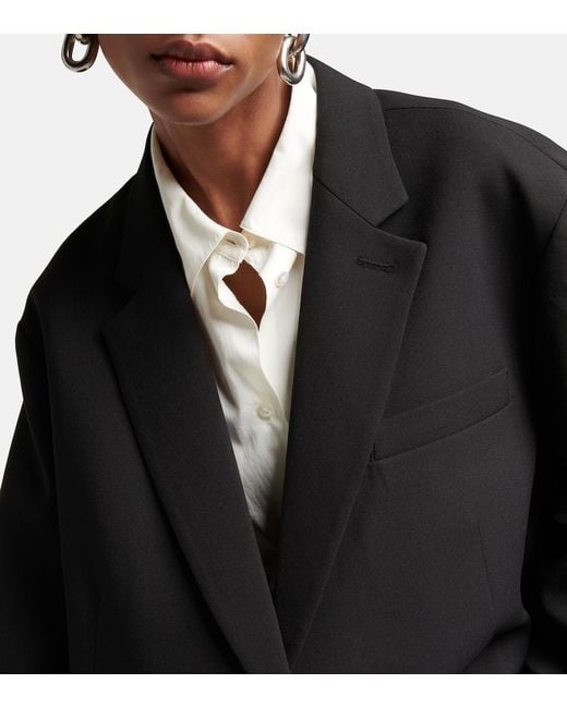 Frankie Shop Black Bea Twill Blazer