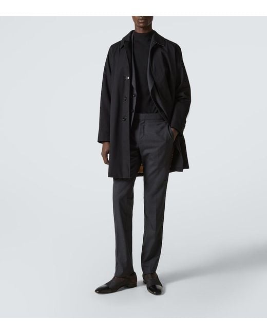 Christian Louboutin Black Greggo Leather-Trimmed Oxford Shoes for men