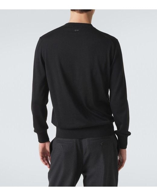 Agnona Blue Wool And Cashmere Sweater for men