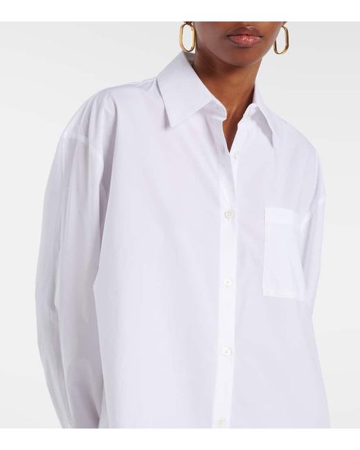 Frankie Shop White Hemdblusenkleid Helena Aus Baumwolle