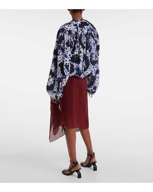 Dries Van Noten Blue Printed Blouse
