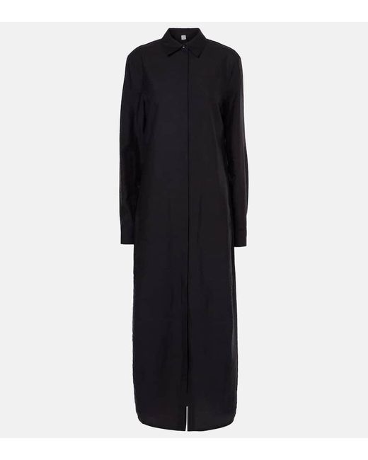 Robe Chemise En Soie Melangee Totême  en coloris Black