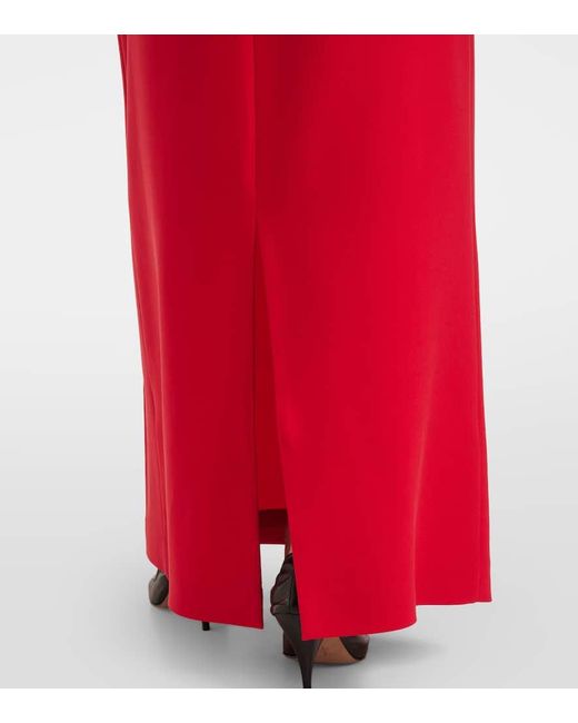 The Row Red Anselm Draped Jersey Maxi Dress