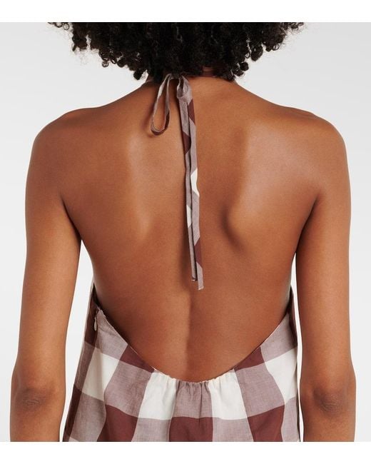 Vestido Corto Callie De Algodon A Cuadros Posse de color Multicolor