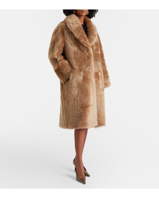 Nour Hammour Brown Anais Shearling Coat