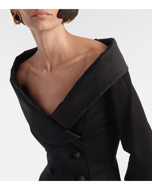 Dorothee Schumacher Black Emotional Essence Off-Shoulder Midi Dress