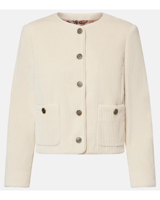 Etro Natural Cotton Corduroy Jacket