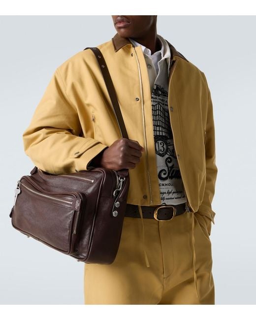 Acne Black Camero Leather Shoulder Bag for men