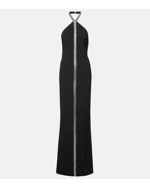 ‎Taller Marmo Black Acropoli Swarovski-Embellished Gown