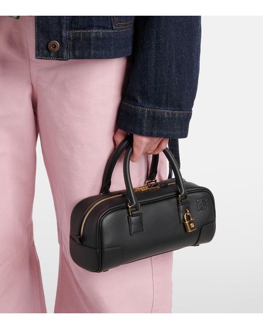Loewe Black Amazona 23 Leather Tote Bag