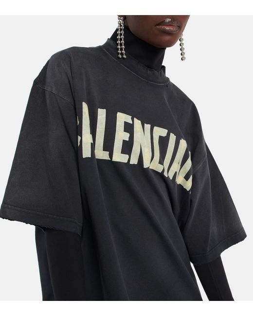 Balenciaga Black Oversized Logo T-Shirt