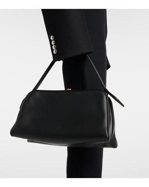 Khaite Black Cate Leather Shoulder Bag
