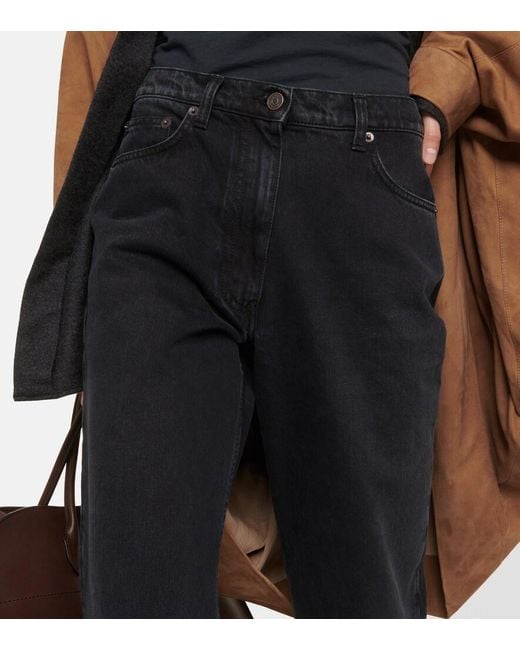 The Row Black Dan Flared Jeans