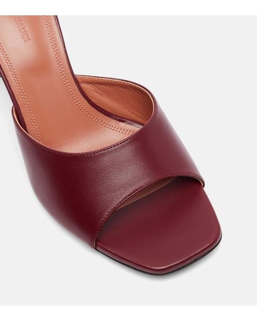 AMINA MUADDI Red Pantoletten Lupita 70 Aus Leder