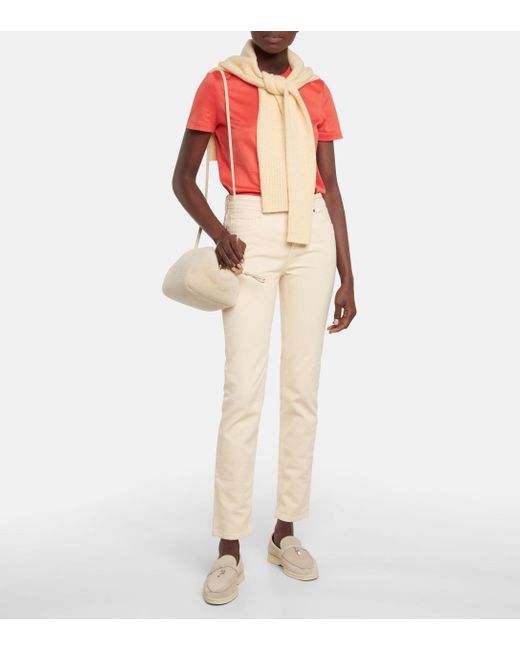 Loro Piana Mathias High-rise Slim Jeans in Natural - Lyst