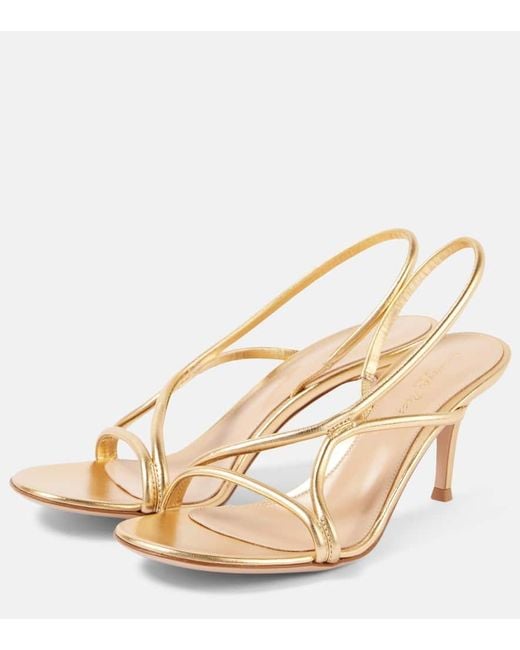 Sandales En Cuir Metallise Gianvito Rossi en coloris Metallic