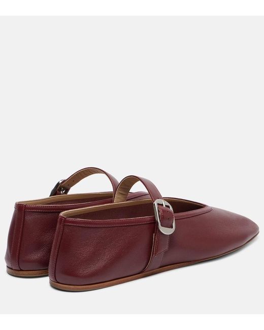 Le Monde Beryl Red Stella Leather Ballet Flats