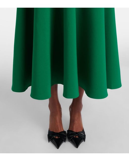 Safiyaa Green Stephanie Draped Crepe Cocktail Dress